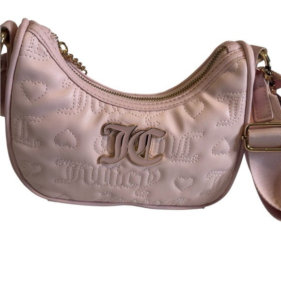 Juicy Couture Handbags - Juicy Couture Light Pink Embossed Shoulder Bag